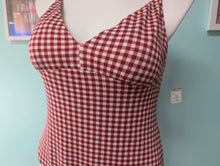 Load image into Gallery viewer, 2X Red/White Gingham One Piece