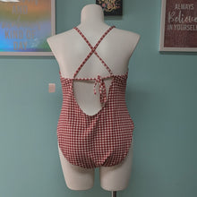 Load image into Gallery viewer, 2X Red/White Gingham One Piece