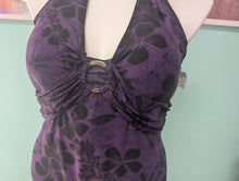 Load image into Gallery viewer, Sz2X Old Navy Purple &amp; Black Floral Swimsuit