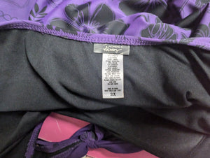 Sz2X Old Navy Purple & Black Floral Swimsuit