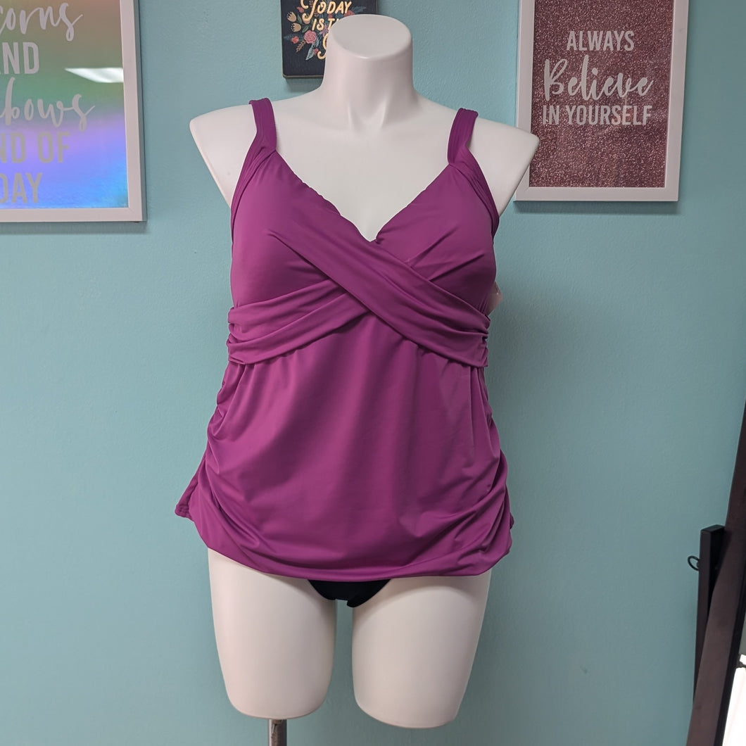 Sz18w Magenta Lands End Swim Top