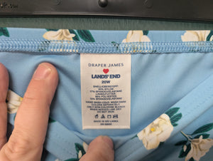 Sz20 Lands End Blue Flower Swim Bottom