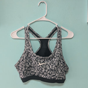 Nike Racer back Grey Geometric Price Sport Bra SzXL