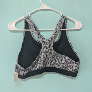 Nike Racer back Grey Geometric Price Sport Bra SzXL