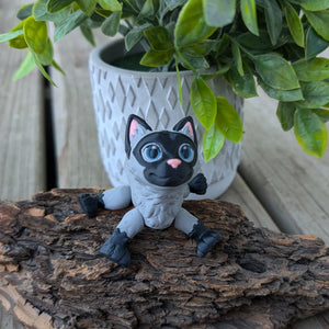 Samantha the 3D Printed Articulated Siamese Cat