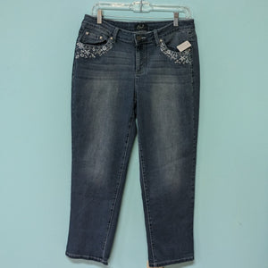 Earl Denim Embellished Pockets sz14 petite