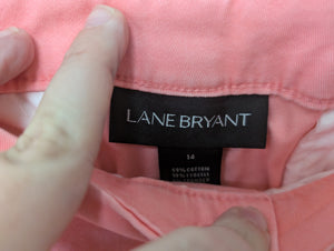 Lane Bryant sz14 Pink Twill Pants