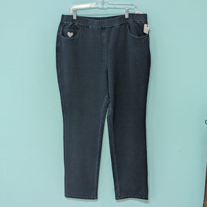 Dark Denim Pull On Jeggings szL