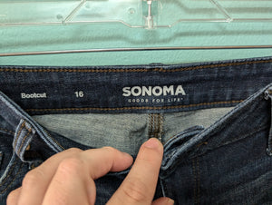 Sonoma sz16 Boot Cut Denim