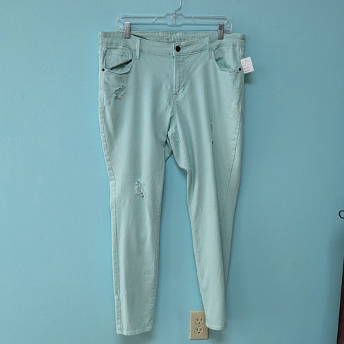 Old Navy Rock Star Mint Denim sz16