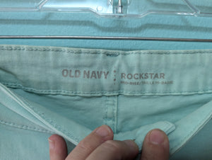 Old Navy Rock Star Mint Denim sz16