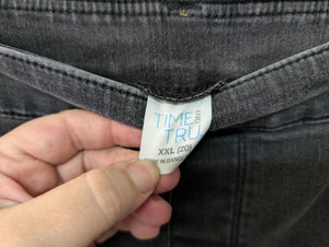 Time & Tru SzXXL Black Pull On Denim