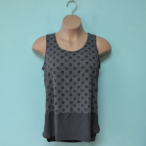 XL Anne Taylor Loft Grey Geometric Tank