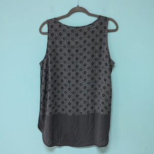 XL Anne Taylor Loft Grey Geometric Tank