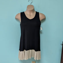 Load image into Gallery viewer, Lg Logo Layers Black Lace Trim Tank