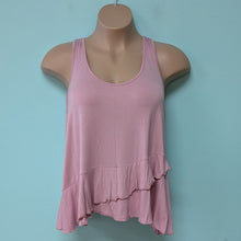 Load image into Gallery viewer, 1X Jessy B Mauve Asymmetrical Ruffle Tank