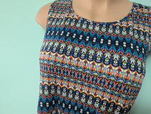 Load image into Gallery viewer, 1X Roz &amp; Ali Navy Multi Color Print