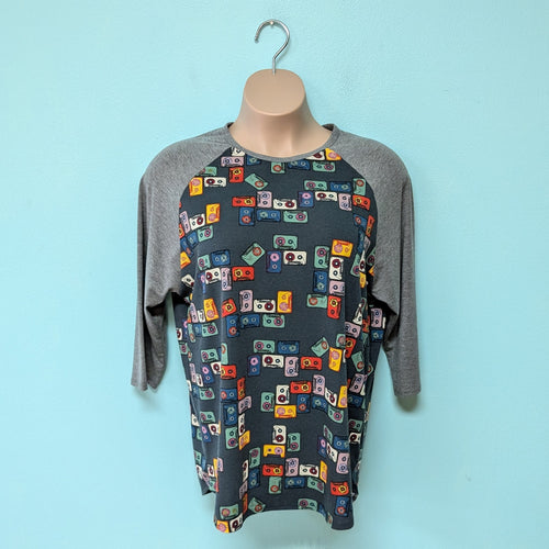 3X Lularoe Mix Tape Raglan Tee