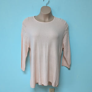 3X Cato Baby Pink Pearl Sweater