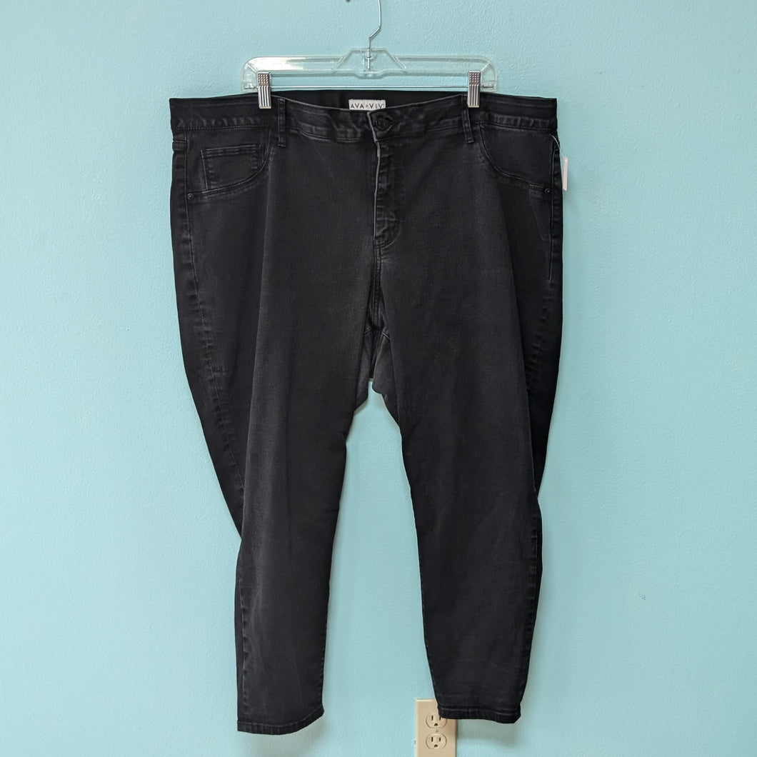 Sz22W Ava & Viv Black Skinny Denim