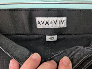 Sz22W Ava & Viv Black Skinny Denim