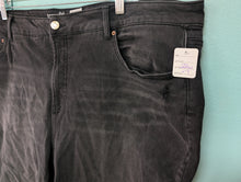 Load image into Gallery viewer, Sz22 Terra &amp; Sky Black Raw Hem Skinny