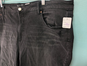 Sz22 Terra & Sky Black Raw Hem Skinny