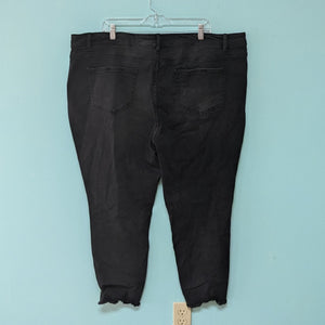 Sz22 Terra & Sky Black Raw Hem Skinny