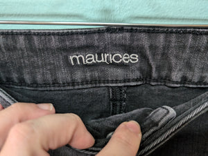 Sz22W Black Maurices Skinny Denim