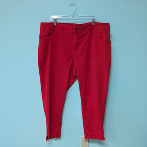 Sz24 Red Lane Bryant Zipper Skinny