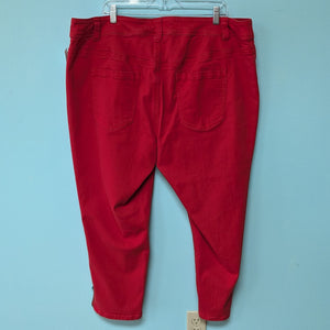 Sz24 Red Lane Bryant Zipper Skinny