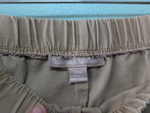 Sz30W Woman Within Khaki Pull On Jeggings