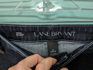 Sz20 Lane Bryant Midrise Boot Cut