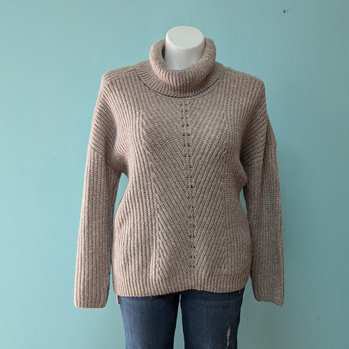 Beige Turtle Neck Sweater