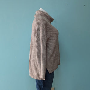 Beige Turtle Neck Sweater