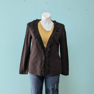 Sz0X Brown Confetti Cardigan CJ Banks