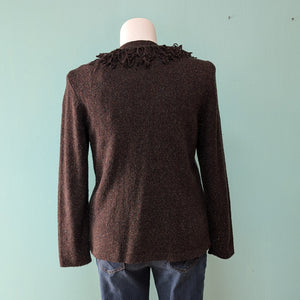 Sz0X Brown Confetti Cardigan CJ Banks