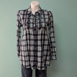 SzXL Blue Plaid Tunic Relatively