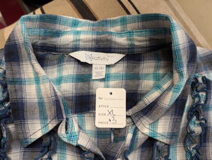 SzXL Blue Plaid Tunic Relatively