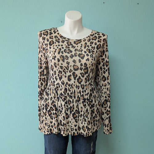 SzXL Leopard print Long Sleeve Tunic Maurices