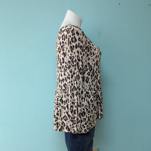 SzXL Leopard print Long Sleeve Tunic Maurices