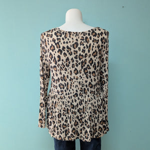 SzXL Leopard print Long Sleeve Tunic Maurices