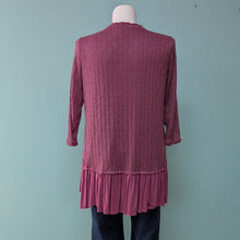 Load image into Gallery viewer, SzXL Mauve Ruffle Bottom Tunic Indigo Threads Co