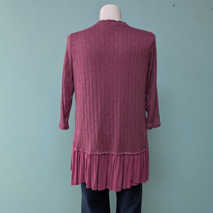 SzXL Mauve Ruffle Bottom Tunic Indigo Threads Co