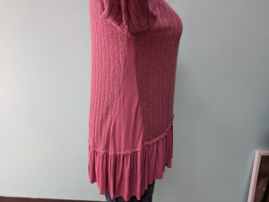 SzXL Mauve Ruffle Bottom Tunic Indigo Threads Co