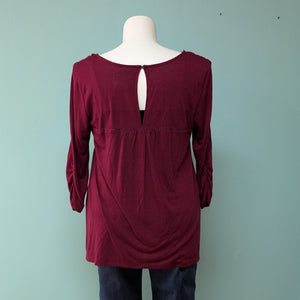 SzXL Red Crochet Tunic Maurices