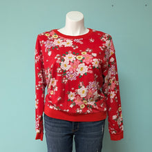 Load image into Gallery viewer, Sz2X H&amp;M Red Floral Pullover