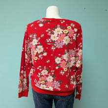 Load image into Gallery viewer, Sz2X H&amp;M Red Floral Pullover