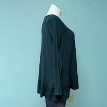 Load image into Gallery viewer, sz1X B.L.E.U. teal colored thermal Ruffle top size 1x