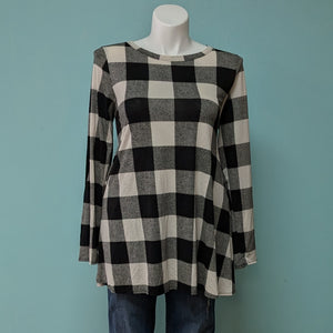 Sz1X Black/Whit Buffalo Check Tunic